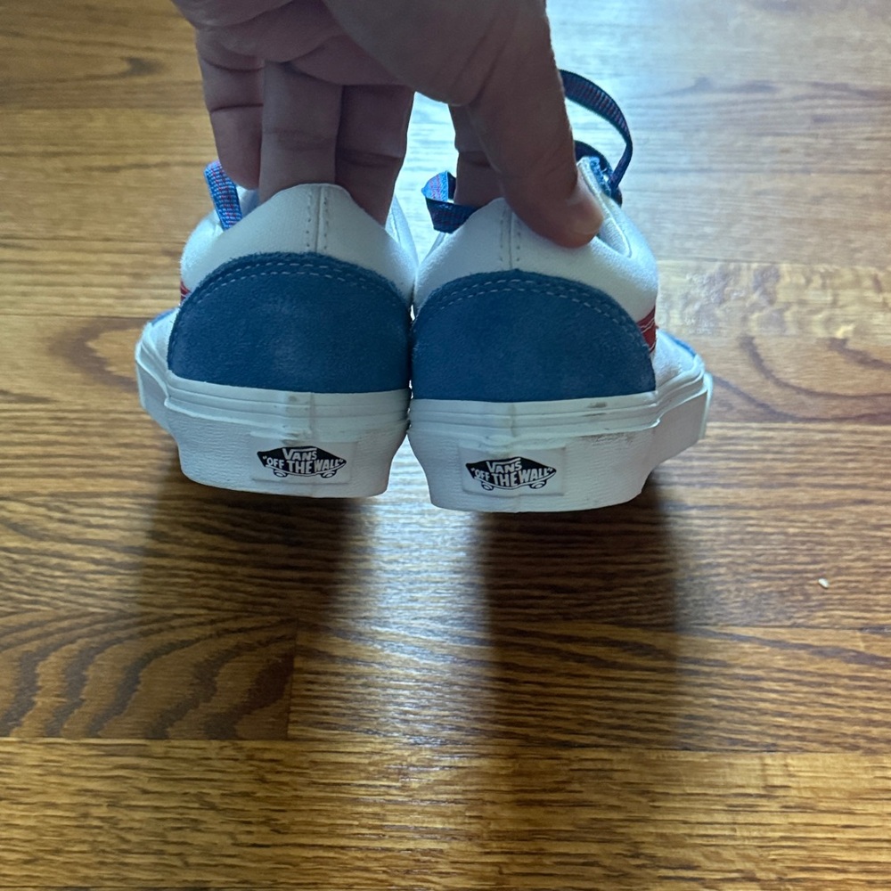 Vans Kids Sneakers in Blue and Red - Picture 3 of 6